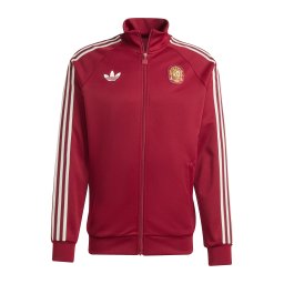 ADIDAS PERFORMANCE Bluză cu fermoar sport 'FEF OG' crem / galben / roșu bordeaux