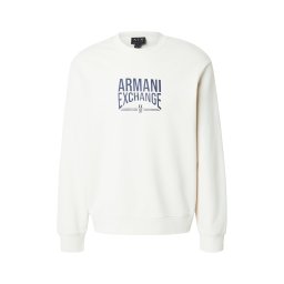 ARMANI EXCHANGE Bluză de molton fildeş / bleumarin