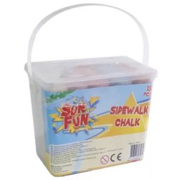 Sun Fun: Cretă de asfalt în găleată - 15 buc