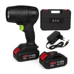 Suflanta aer portabila fara fir 48V cu 2 acumulatori NEAGRA