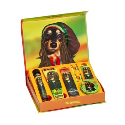 Set 15 Produse G-Rollz Gift Box Reggae Dog XS Grinder Conuri pre-rulate click aroma foite filtre Stickere