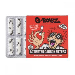 G-Rollz Filtre cu carbune activ White Super Slim 6mm x10