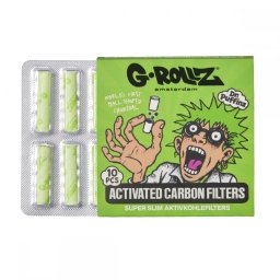 G-Rollz Filtre cu carbune activ Green Super Slim 6mm x10