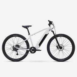 Bicicletă MTB electrică drumeție semi-rigidă 29" cadru aluminiu E-EXPL 100 Alb