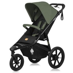 Carucior sport, Lionelo, Azura, Cu 3 roti, Cu baldachin XXL impermeabil, Pliere compacta, Pana la 22 kg, 6-48 luni, Conform cu standardele europene de securitate EN1888-1 si EN1888-2, Negru