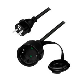 Cablu de alimentare prelungitor, Schuko, 5m, 3x1.5mm2, 250V / 16A, black, Logilink LPS102 (timbru verde 0.18 lei)