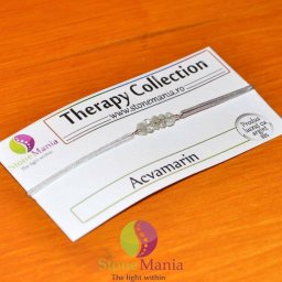 Bratara Therapy acvamarin discuri mici si argint 925