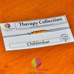 Bratara Therapy chihlimbar sfere 4mm si bile argint 925