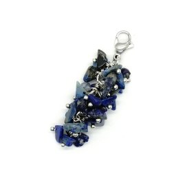 Breloc / Pandantiv din lapis lazuli pietre chips