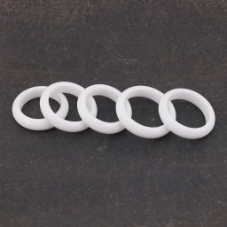 Inel circular din onix alb 17-18mm