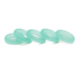 Inel circular din agat verde deschis 17-18mm