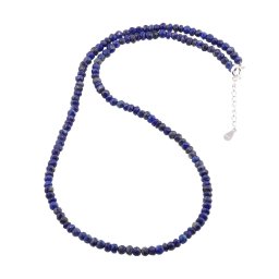 Colier Lapis lazuli discuri fatetate manual 4mm