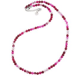 Colier Agat roz sfere 4mm