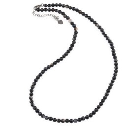 Colier Agat negru sfere 4mm
