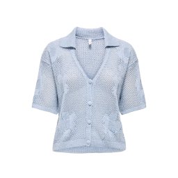 ONLY Jachetă Onlceline Ss Glitter Mesh Cardi Knt 15364732 16-4016 TCX soft chambray
