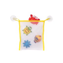 Plasa cu ventuze si 4 figurine de baie fillikid