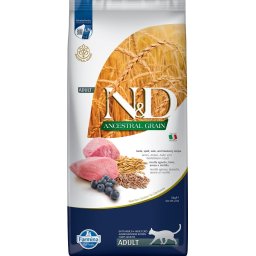 FARMINA N&D Ancestral Adult Cat 10 kg Sac hrana uscata pentru pisici adulte, cu miel, spelta, ovaz si afine