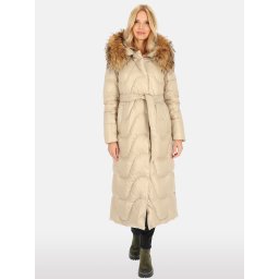 PERSO Woman's Women's real down coat with natural fur, color