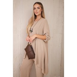 Kesi Włoski Set of blouse + pants with pendant cappuccino