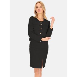 Jachetă scurtă din piele întoarsă pentru femei