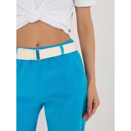 Pantaloni conici albaștri