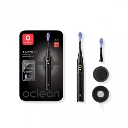 Periuta de dinti electrica Oclean X Ultra 20, Asistent vocal AI, 84000 rpm, Wi-Fi, Bluetooth, Ecran tactil, Autonomie pana la 40 zile, Negru