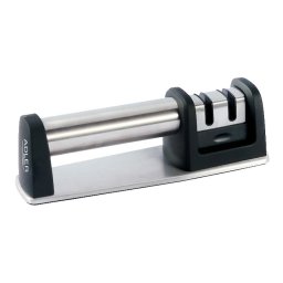 Ascutitor De Cutite, Adler, AD4489, 2 Faze De Ascutire, Carbura De Tungsten Pentru Debrosare, Ceramica Pentru Lustruire, Design Ergonomic, Baza Antiderapanta, Compact Si Eficient, Gri/Negru