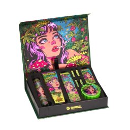 Set 15 Produse G-Rollz Gift Box Mystikal Maze XS Grinder Conuri pre-rulate click aroma foite filtre Stickere