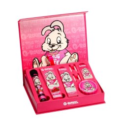 Set 15 Produse G-Rollz Gift Box Banksy Graffiti Thug for Life Pink XS Grinder Conuri pre-rulate click aroma foite filtre Stickere
