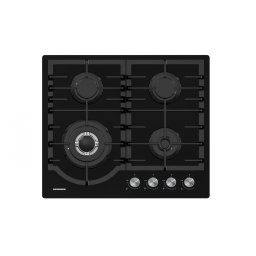 Plita Incorporabila Heinner HBH-M447IWFGBK | 4 Arzatoare, Gaz, Aprindere Electrica, Negru