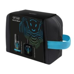 Set 2 x Caseta Cadou Barbati STR8 Wild Beat, Apa de Toaleta 100 ml, Deodorant Spray 150 ml, Borseta