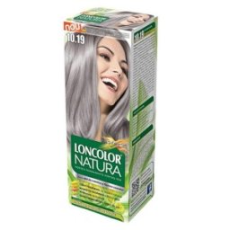 Set 4 x Vopsea de Par Permanenta Loncolor Natura 10.19 Blond Argintiu, 100 ml