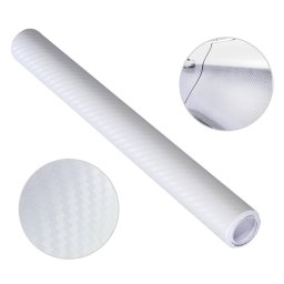 Folie colantare auto Carbon 3D - Alb (3m x 1,27m) FAVLine Selection
