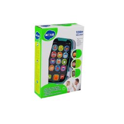 Telefon interactiv pentru bebelusi verde, cu muzica, lumini si sunete