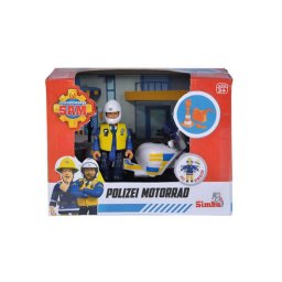 Motocicleta de politie cu figurina Malcolm Fireman Sam, 3+ ani