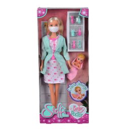 Papusa Steffi Love doctor pediatru cu bebelus si accesorii