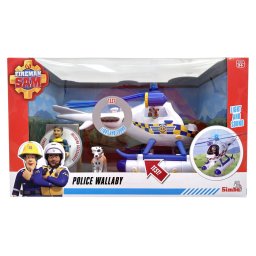 Elicopter de politie Wallaby Fireman Sam cu lumini, sunete si accesorii