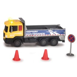Camion de întretinere drumuri cu semne rutiere, lumini si sunete, 17 cm