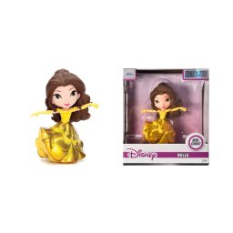 Figurina Disney Princess Belle cu rochita aurie din metal, 10 cm