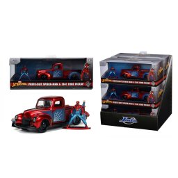 Set masinuta metalica Ford Pick Up 1:32 cu figurina Spider-Man