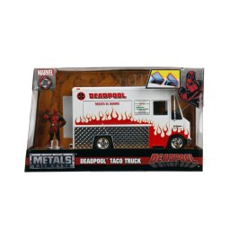 Set camion food truck Deadpool 1:24 cu figurina metalica
