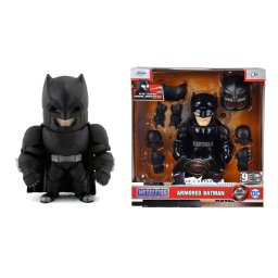Figurina metalica Batman 15 cm cu armura detasabila si ochi luminati