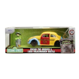 Masinuta metalica VW Beetle 1959 Sesame Street cu Oscar 1:24