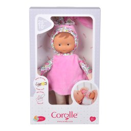 Papusa bebelus Corolle Miss Pink Blossom, moale, 25 cm