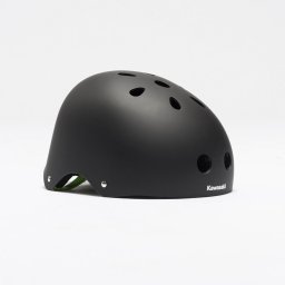 Casca BMX pentru copii Kawasaki neagra, reglabila 54-56 cm