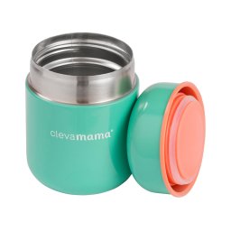 Recipient termic pentru hrana bebe Clevamama, inox, 240 ml
