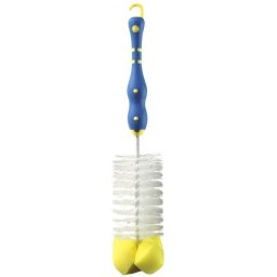 Perie pentru biberoane NIP cu burete si maner antialunecare, 0+ luni