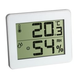 Termometru si higrometru digital de camera alb extra-plat TFA