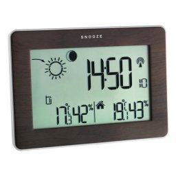 Statie meteo wireless TFA Wood cu ecran mare si transmitator extern