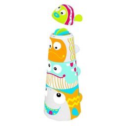 Jucarie de baie tip fantana ESCABBO cu 4 canite colorate, 18 luni+